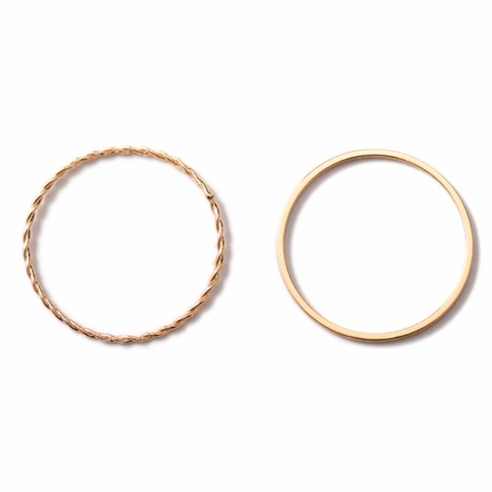 Size 6 (Two sets left) Pair of Stacker Rings - Picture 3 of 3